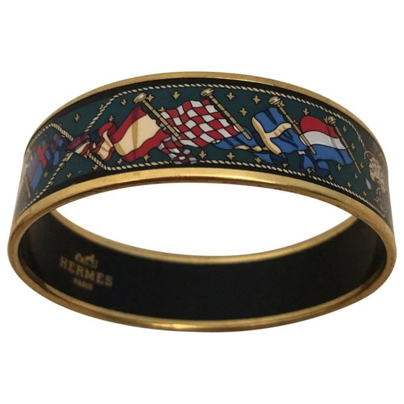 HERMES Enamel Cloisonné Bracelet - Picture 2 of 7